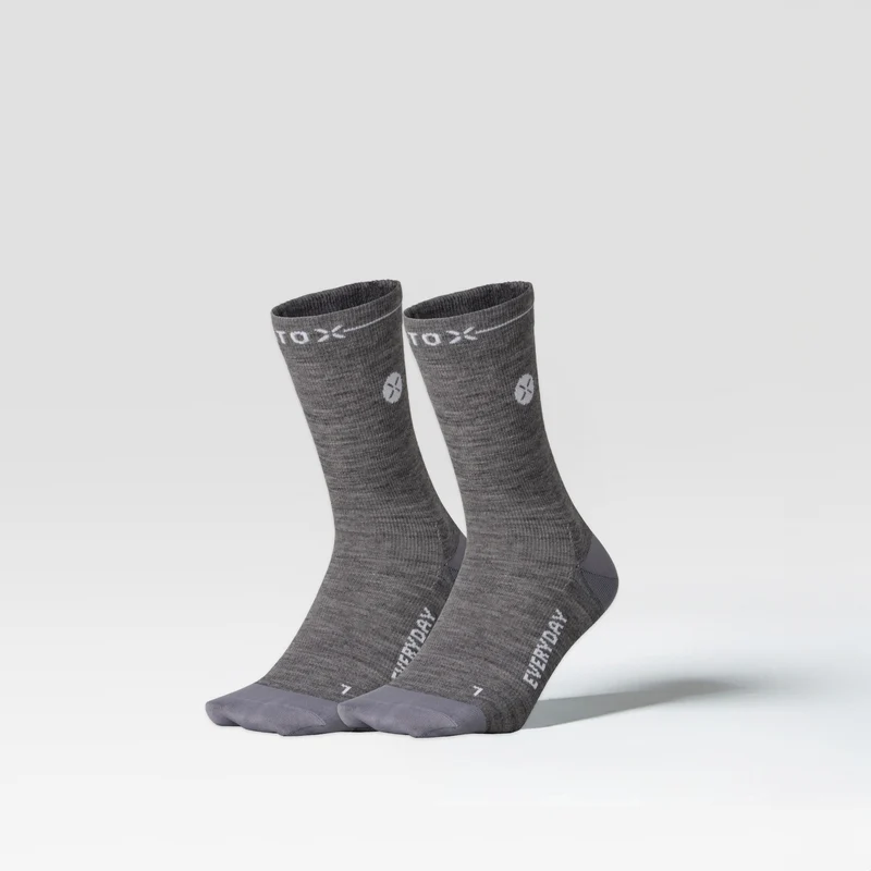 Merino Everyday Ankle Socks Men 2-Pack | Silver Grey / White